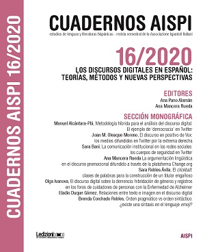 					Ver Vol. 16 Núm. 2 (2020): Los discursos digitales en español: teorías, métodos y nuevas perspectivas
				